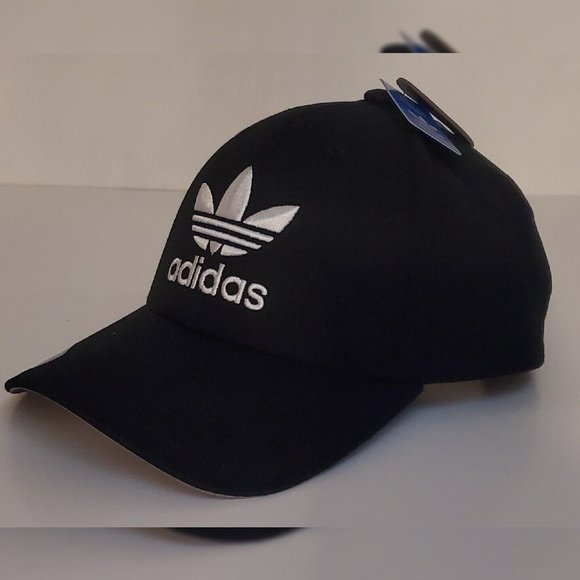 ADIDAS ORIGINALS SNAPBACK HAT MEN'S ADJUSTABLE EMBROIDERED WHITE LOGO BLACK OS - Picture 8 of 10